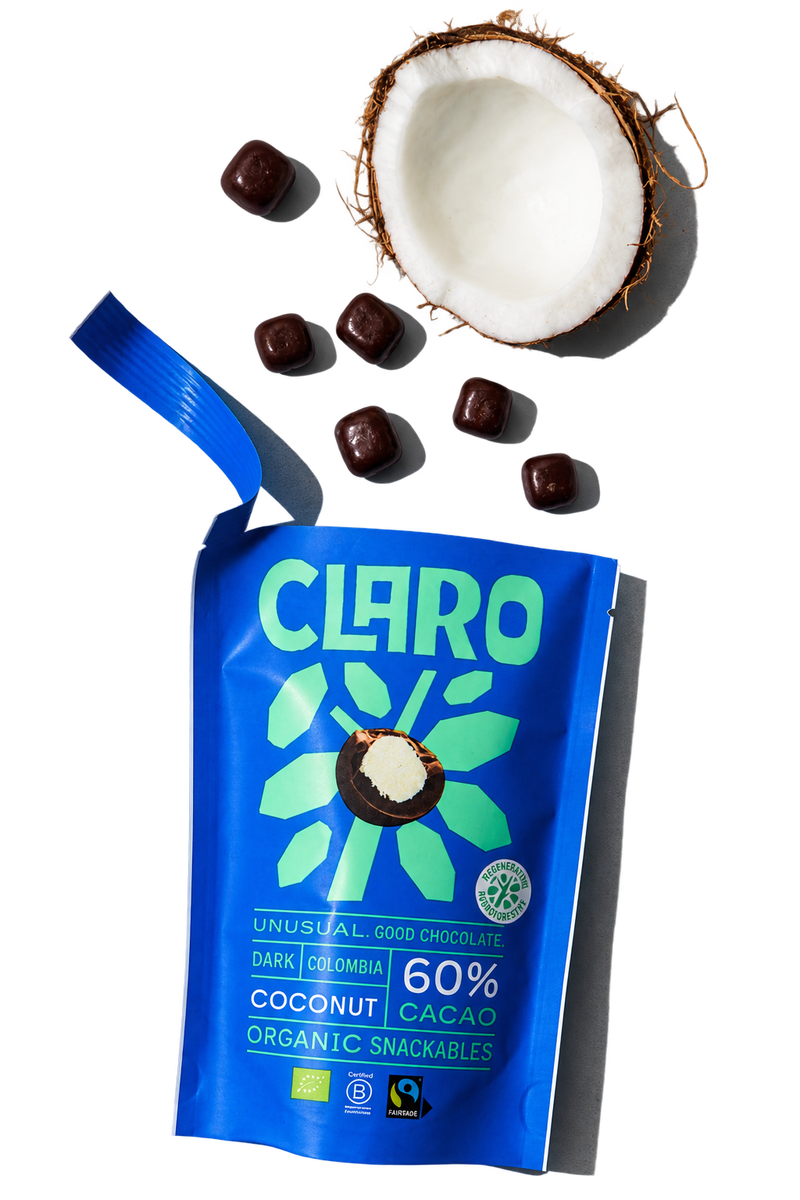 CLARO snack 60% puur met kokos