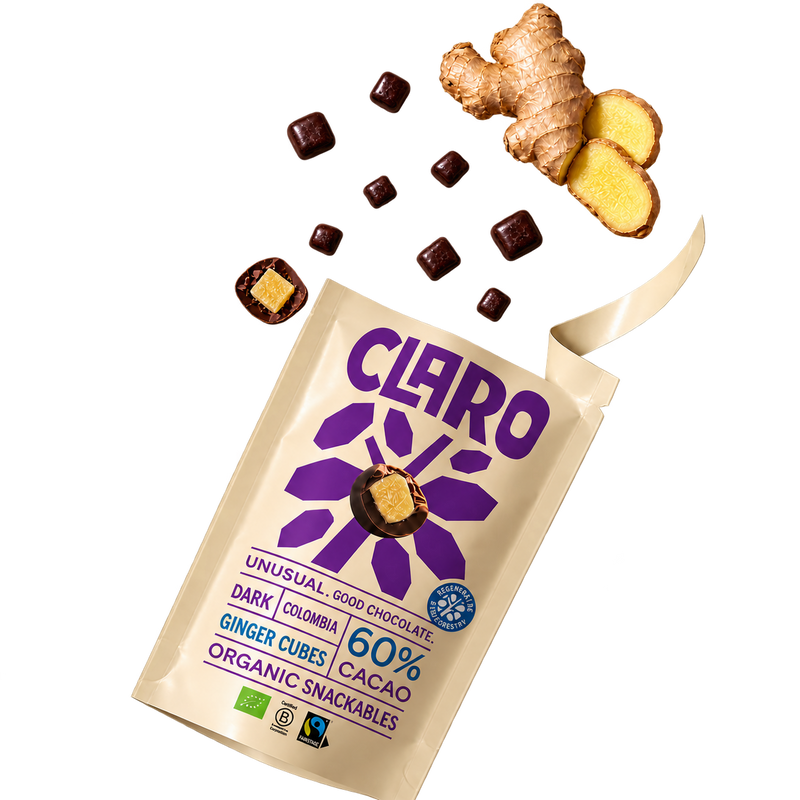 CLARO Ginger snack with 60% dark chocolate